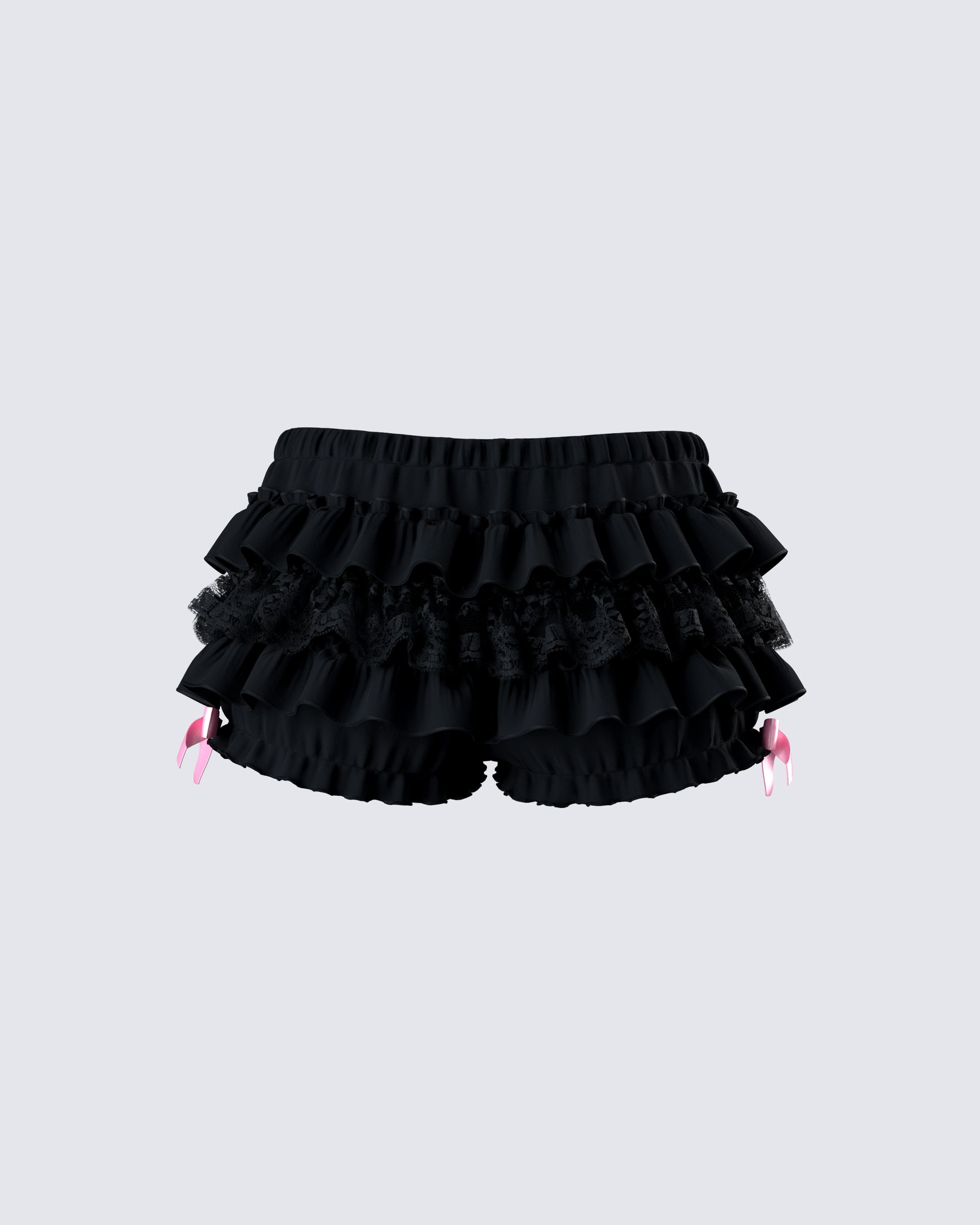 Women's black cotton shorts styled on model – FINESSE