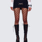 Layla Black Knit Trim Belt Mini Skirt model front