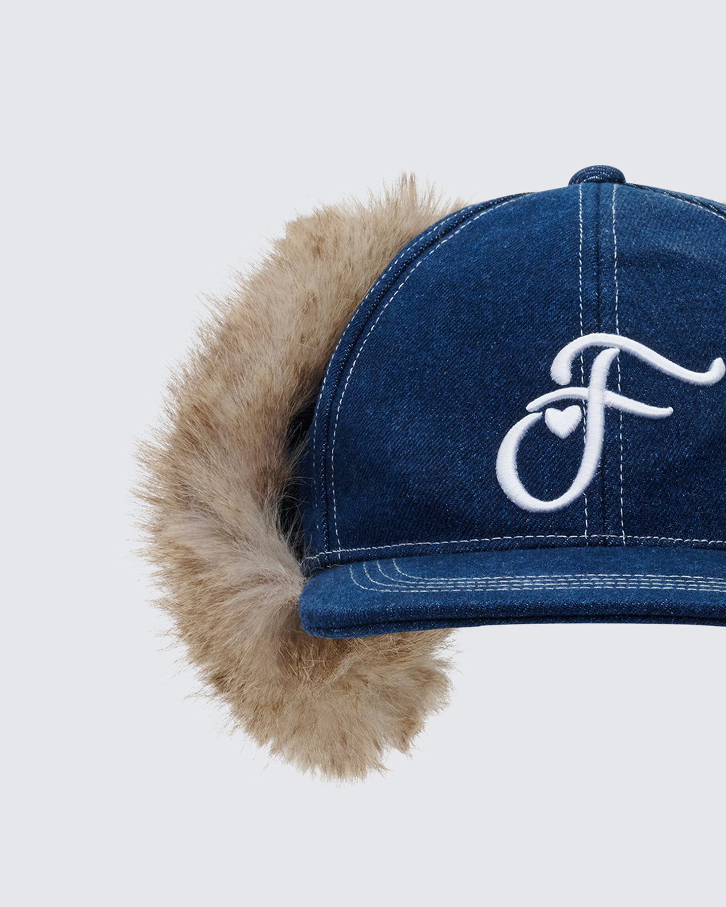 Women's blue cotton accessories styled on model – FINESSE