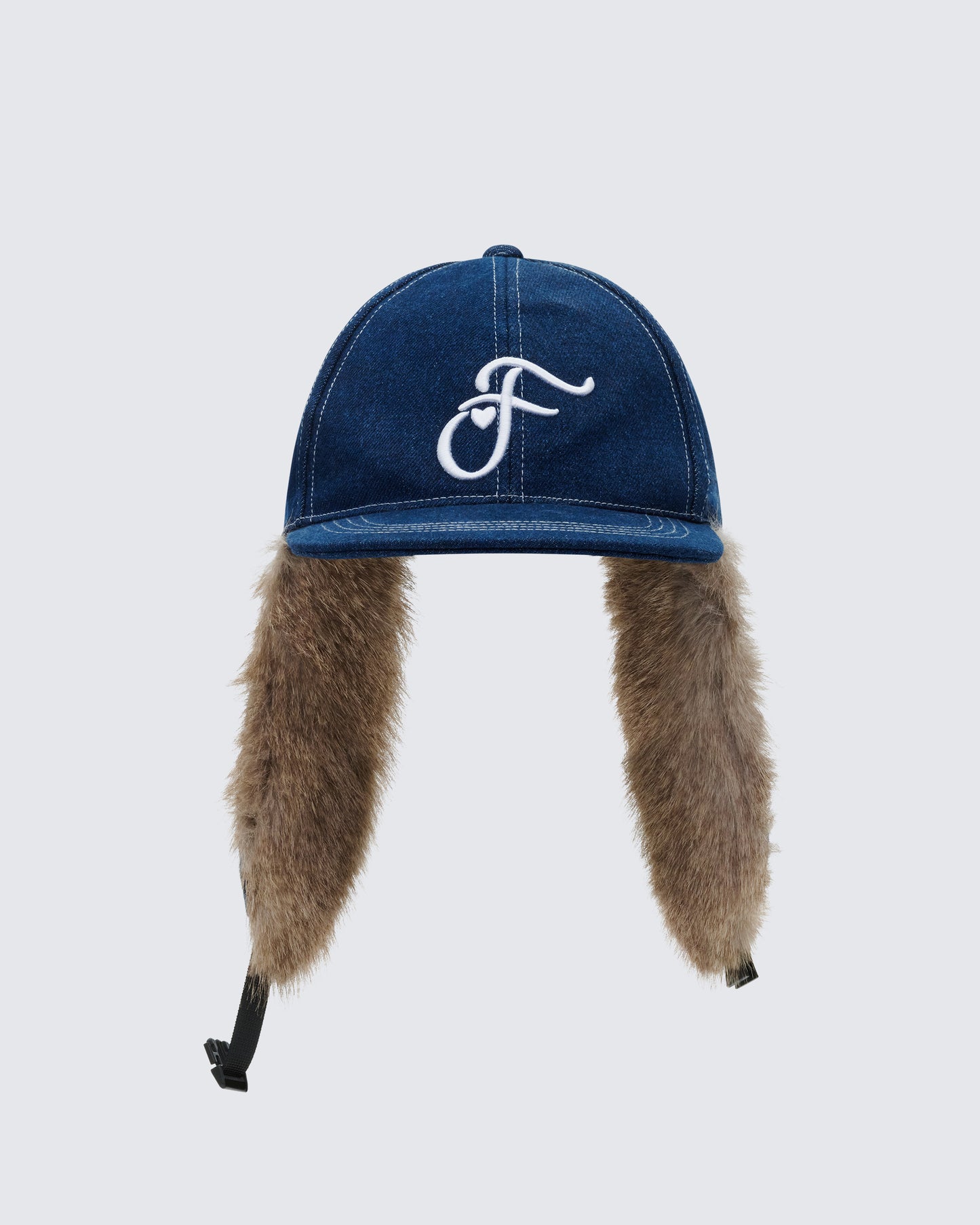 Women's blue cotton accessories front view – FINESSE