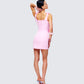 Women's pink mini dress alternate angle – FINESSE