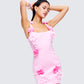 Women's pink mini dress alternate angle – FINESSE