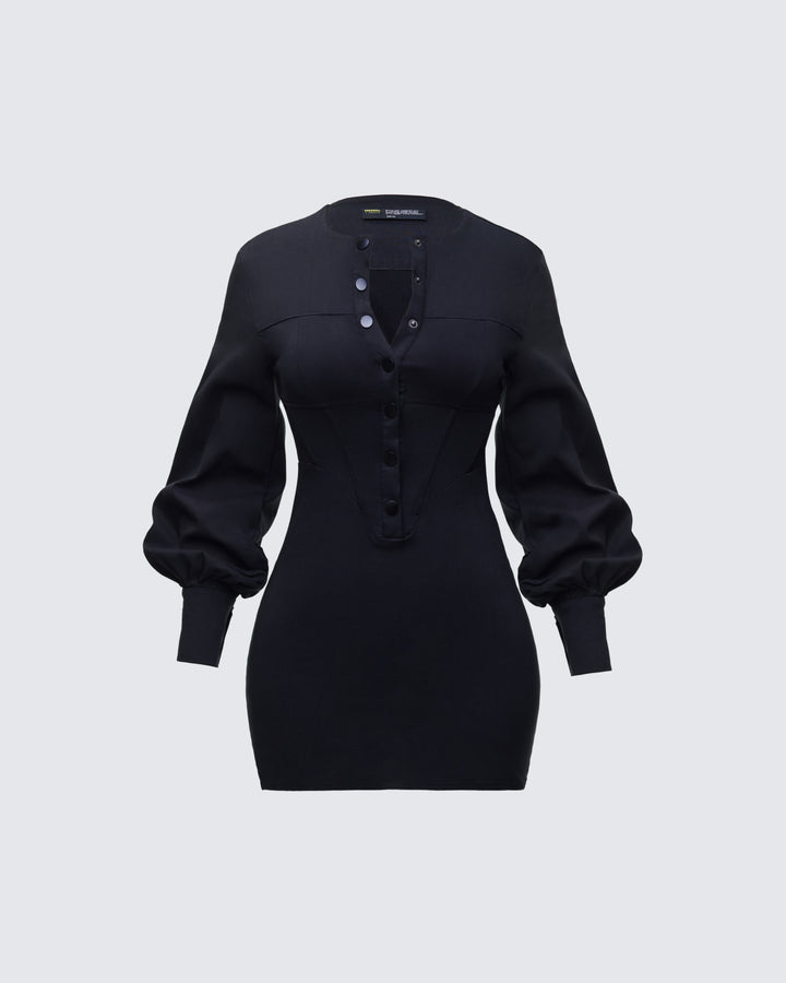Women's black mini dress – FINESSE