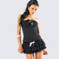 Women's black cotton top alternate angle – FINESSE