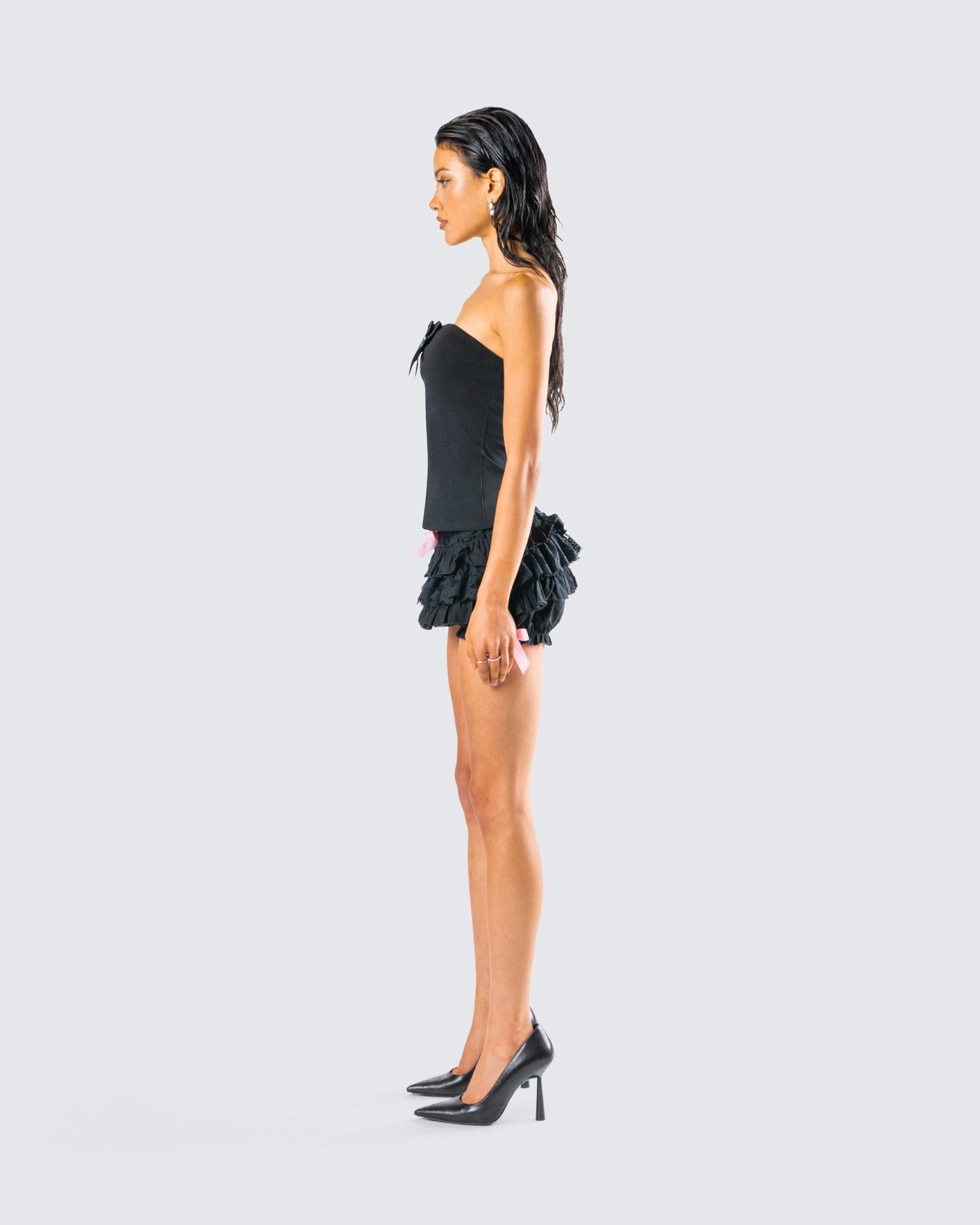 Women's cotton matching set alternate angle – FINESSE