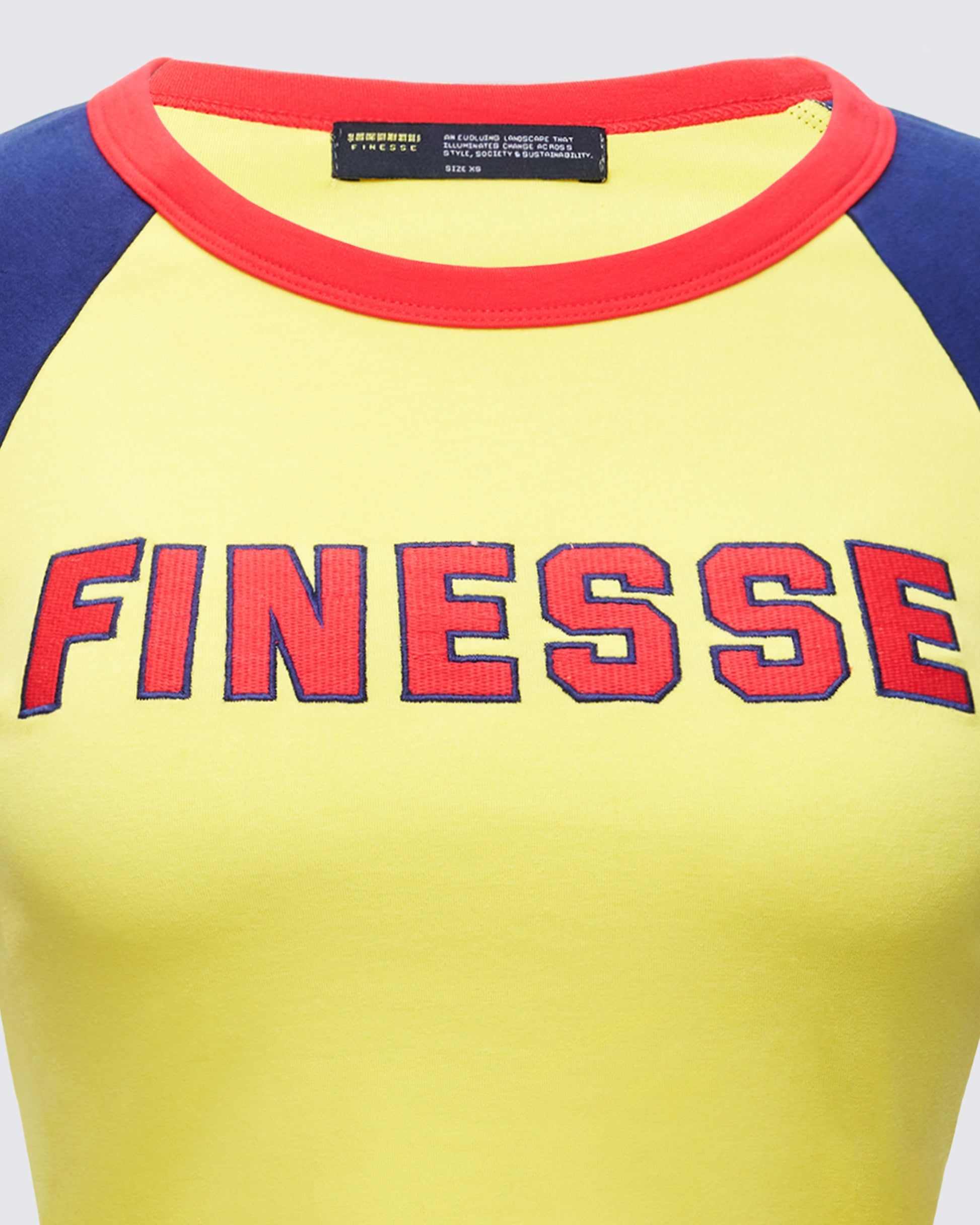 Women's yellow cotton top alternate angle – FINESSE