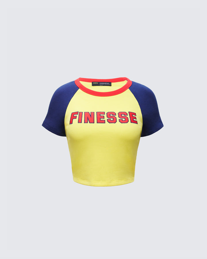 Women's yellow cotton top – FINESSE
