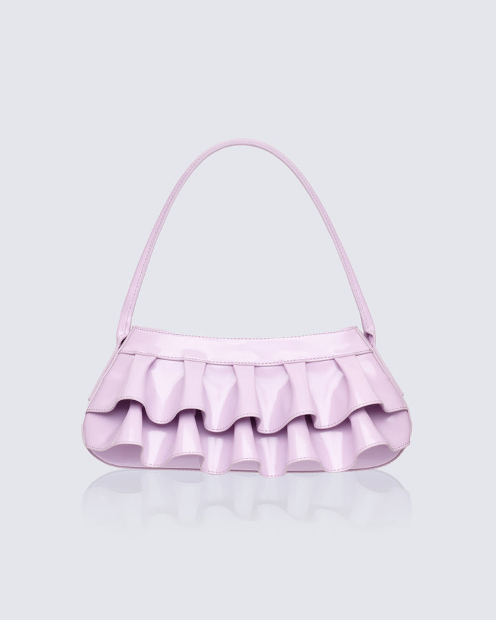 Ardith Lilac Pleated Skirt Baguette
