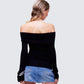 Arlina Black Fine Knit Top