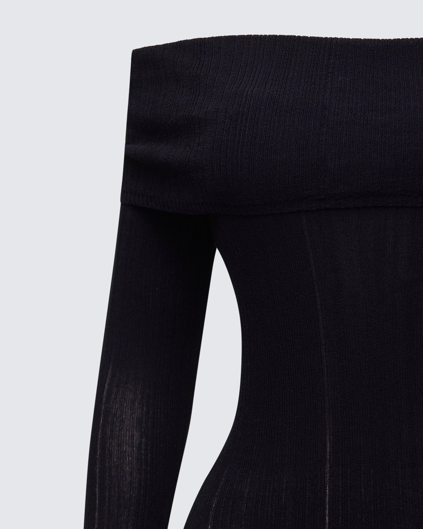 Arlina Black Fine Knit Top