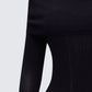 Arlina Black Fine Knit Top