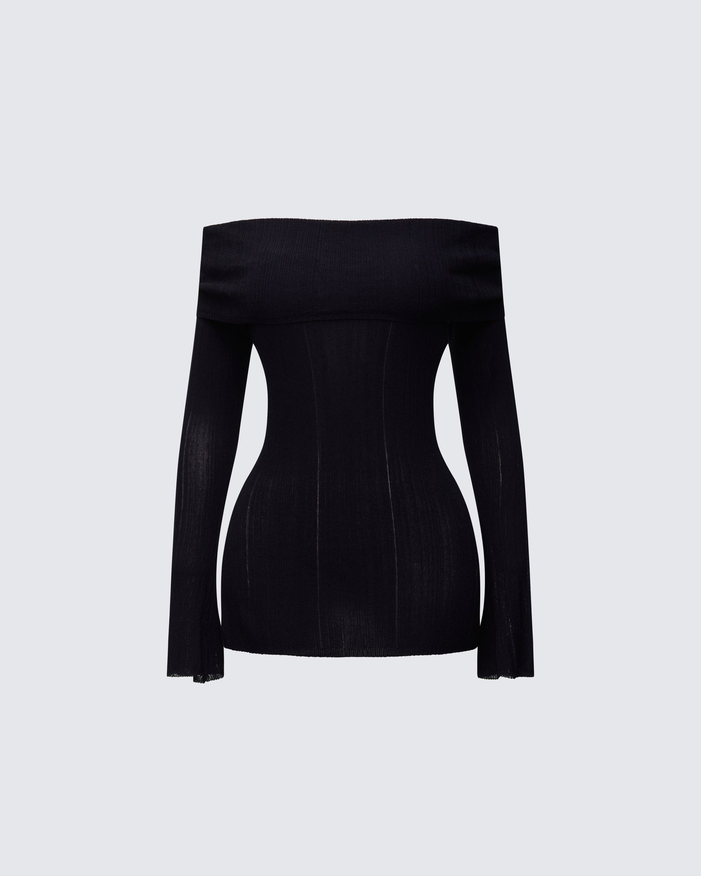 Arlina Black Fine Knit Top product front