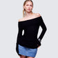 Arlina Black Fine Knit Top