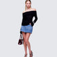 Arlina Black Fine Knit Top