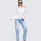 Women's white top alternate angle – FINESSE