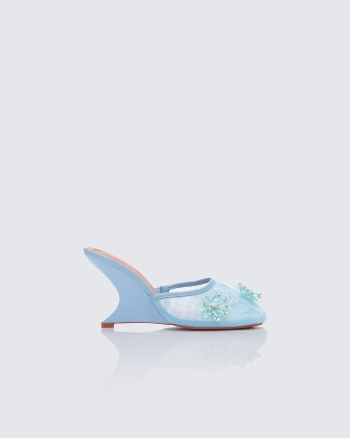 Women's blue mesh sandals – FINESSE