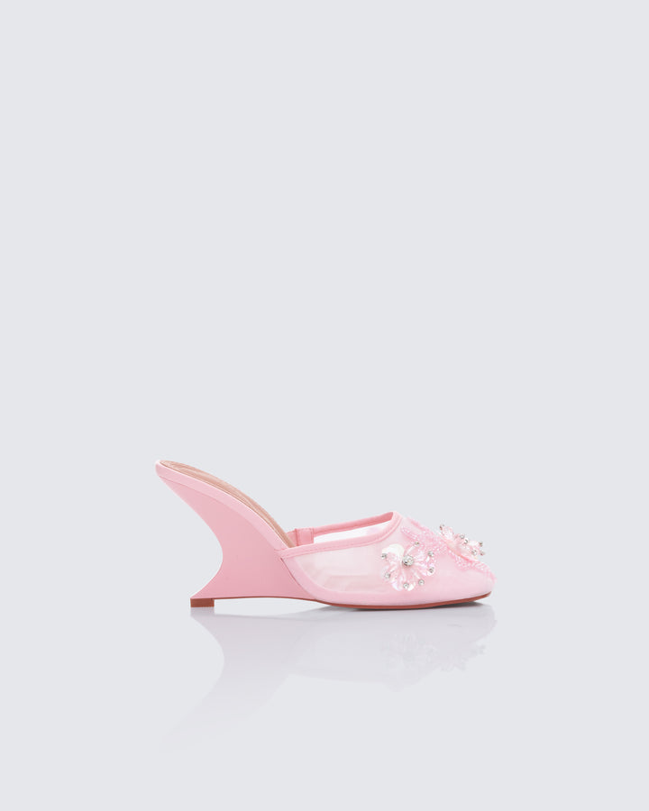Women's pink mesh sandals – FINESSE