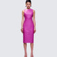 Women's cotton midi dress front view – FINESSE