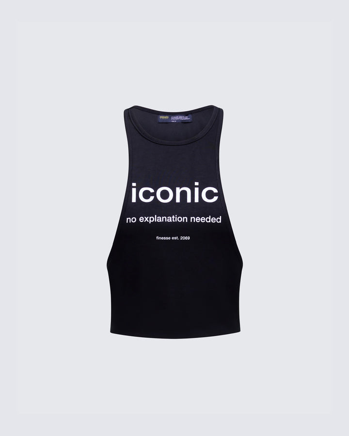 Women's black tank top – FINESSE
