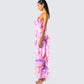 Women's pink maxi dress alternate angle – FINESSE