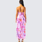 Women's pink maxi dress alternate angle – FINESSE