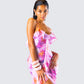 Women's pink maxi dress alternate angle – FINESSE