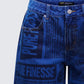 Women's blue cotton bottoms alternate angle – FINESSE