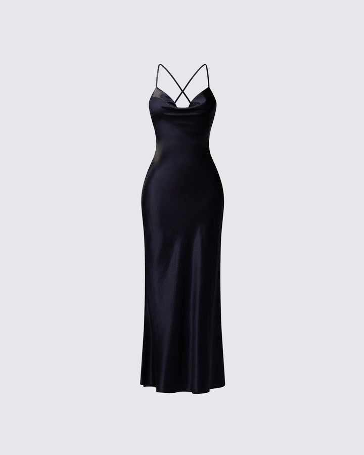 Women's black maxi dress – FINESSE