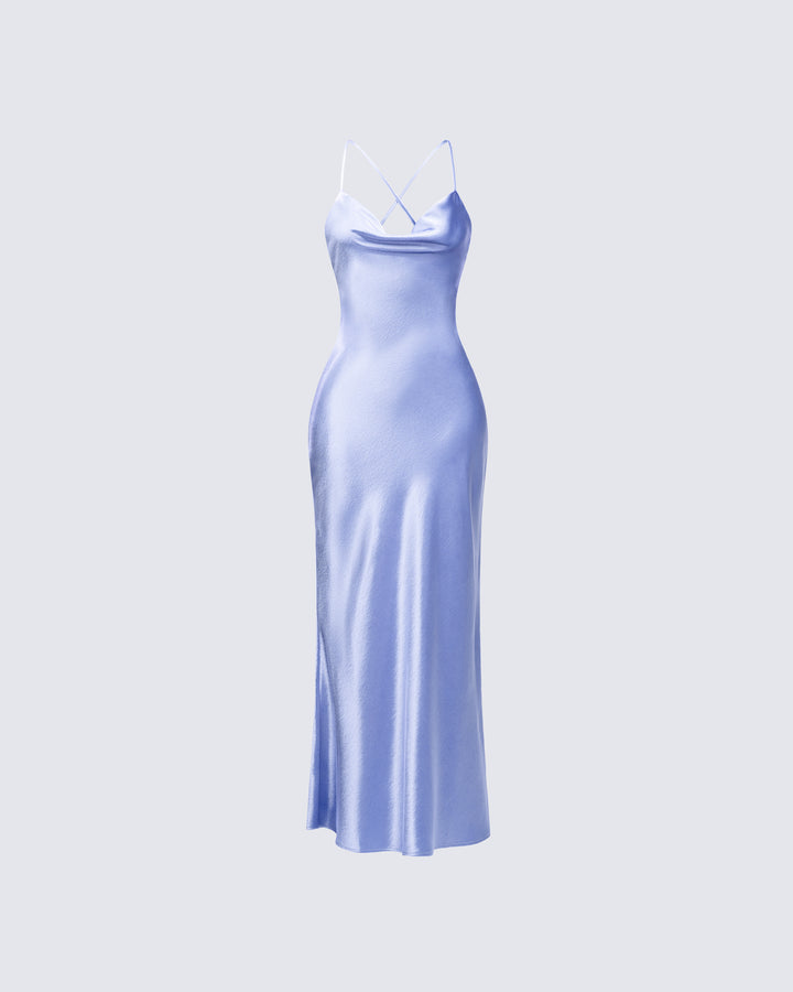 Women's blue maxi dress – FINESSE