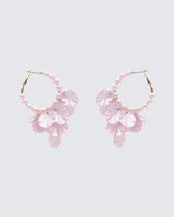 Empryss Lilac Petal Hoop Earrings