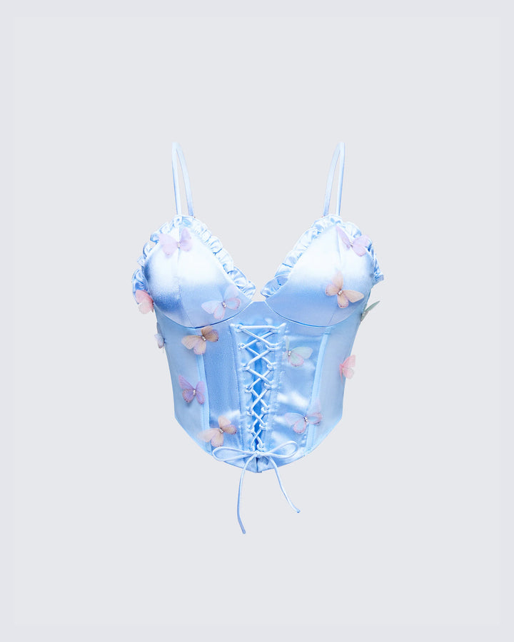 Women's blue corset top – FINESSE