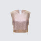 Fayla Gold Chainmail Square Top product front