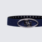 Fidelia Blue Denim Finesse Icon Plate Diamonte Belt