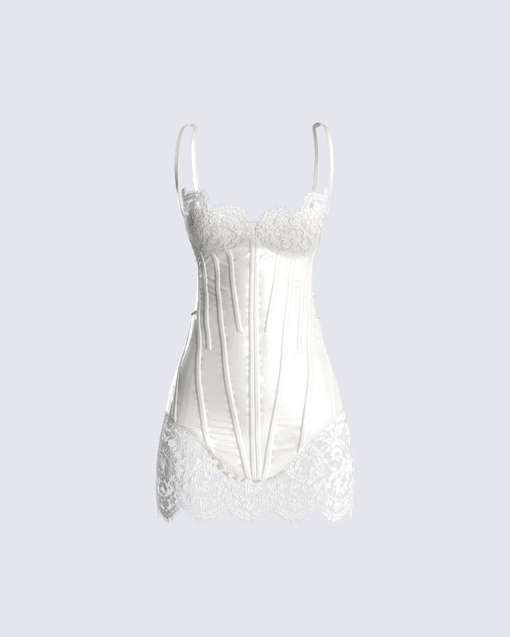 Women's white corset top – FINESSE