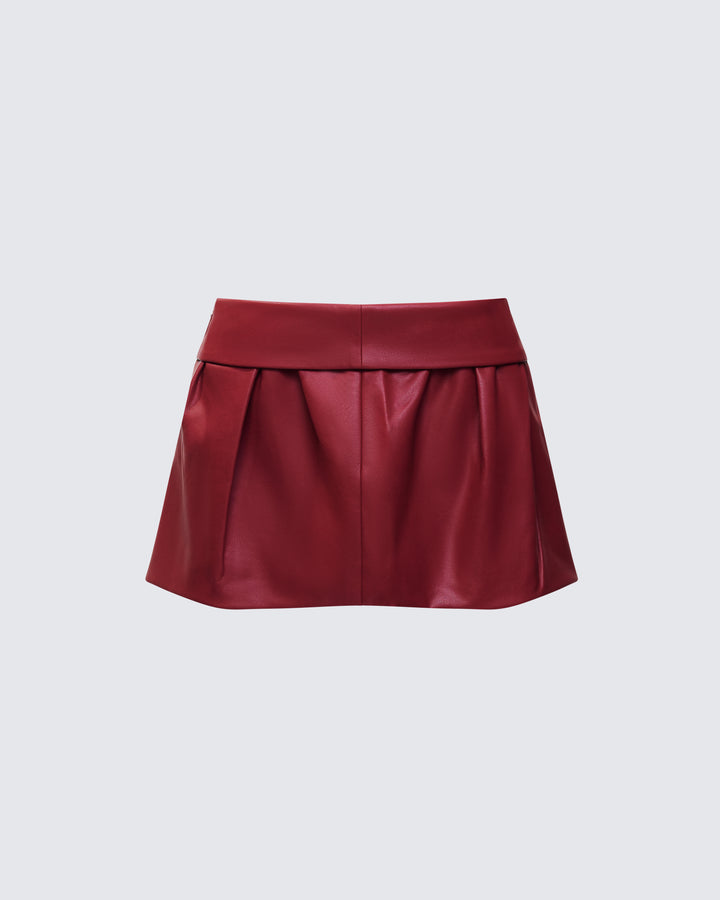 Women's red mini skirt – FINESSE