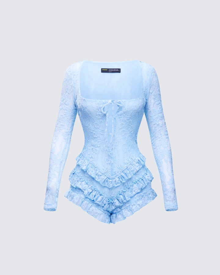 Women's blue romper – FINESSE