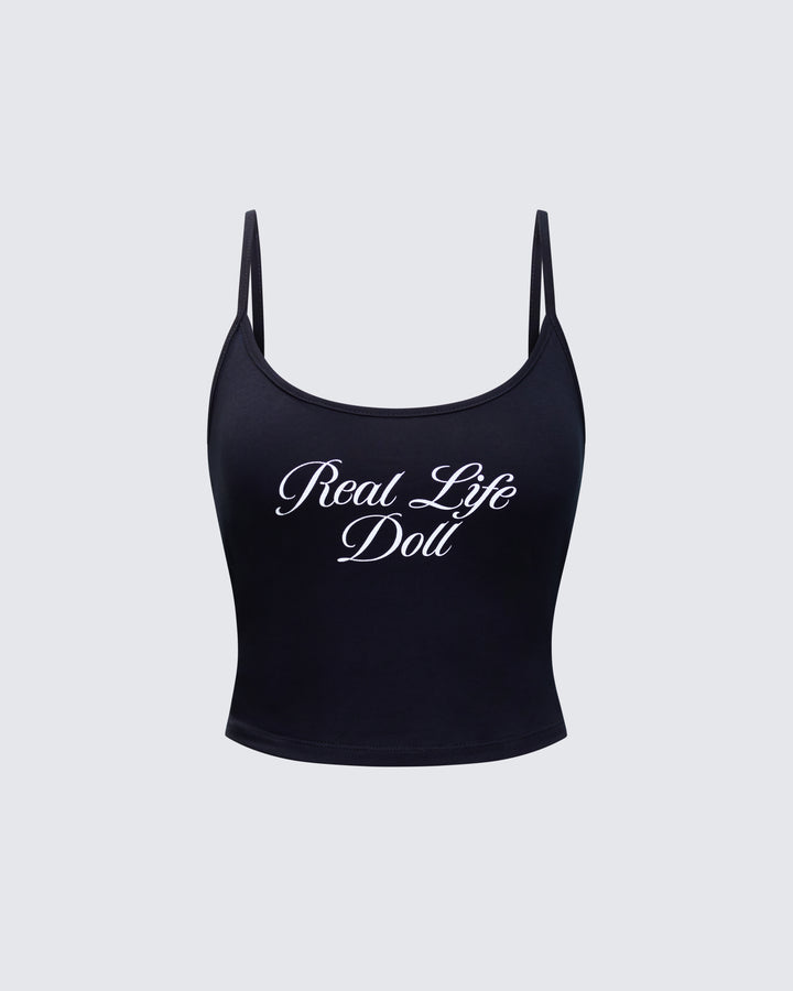 Women's black cotton top – FINESSE