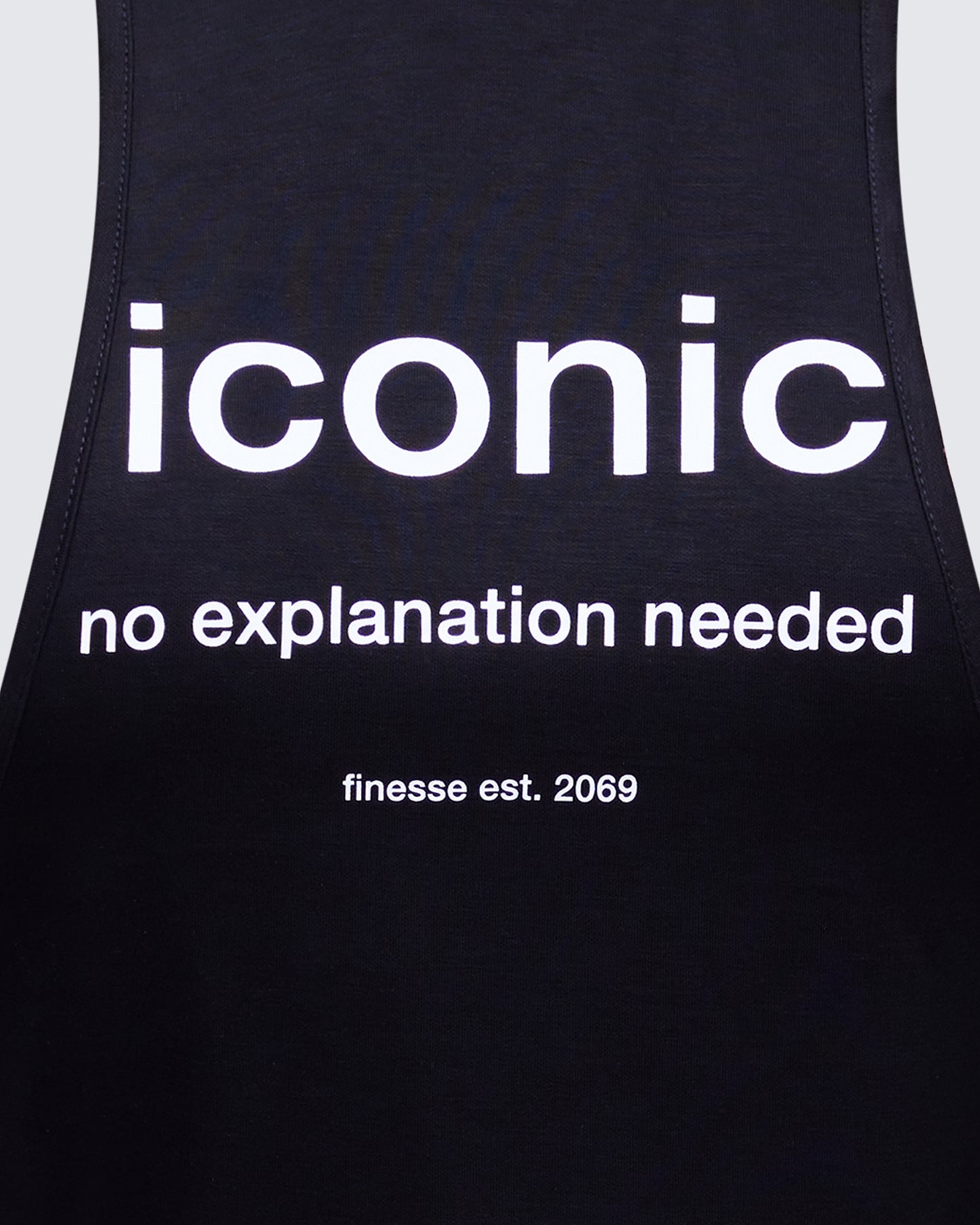 Women's black tank top alternate angle – FINESSE