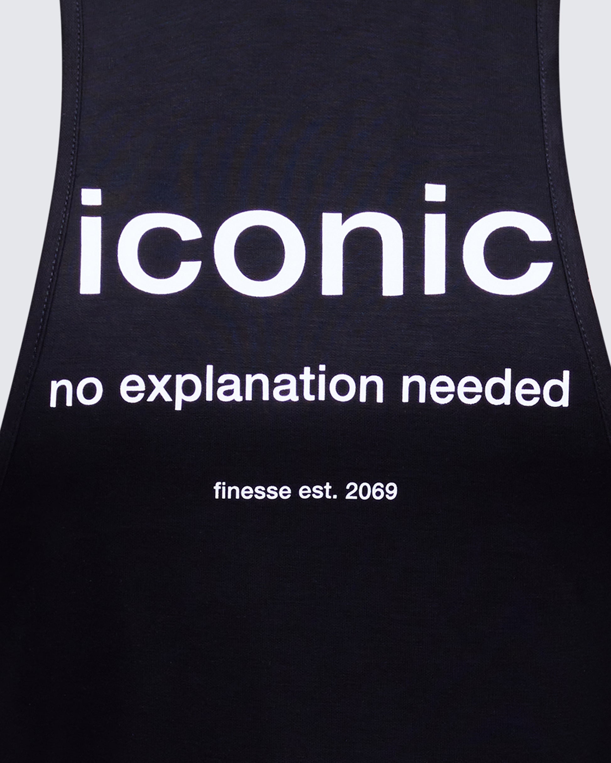 Women's black tank top alternate angle – FINESSE