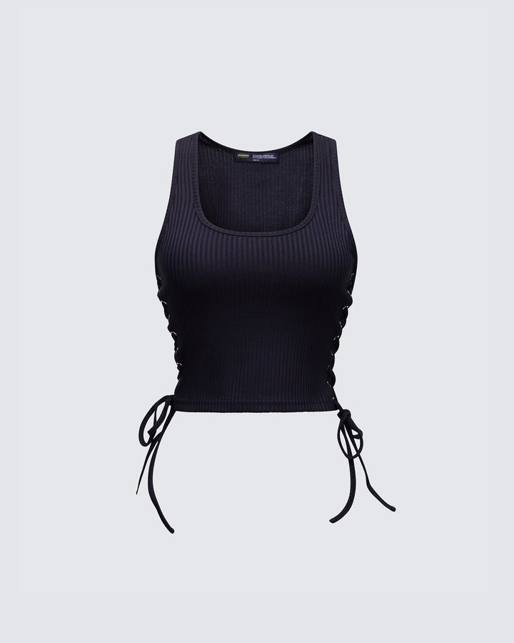 Women's black tank top – FINESSE