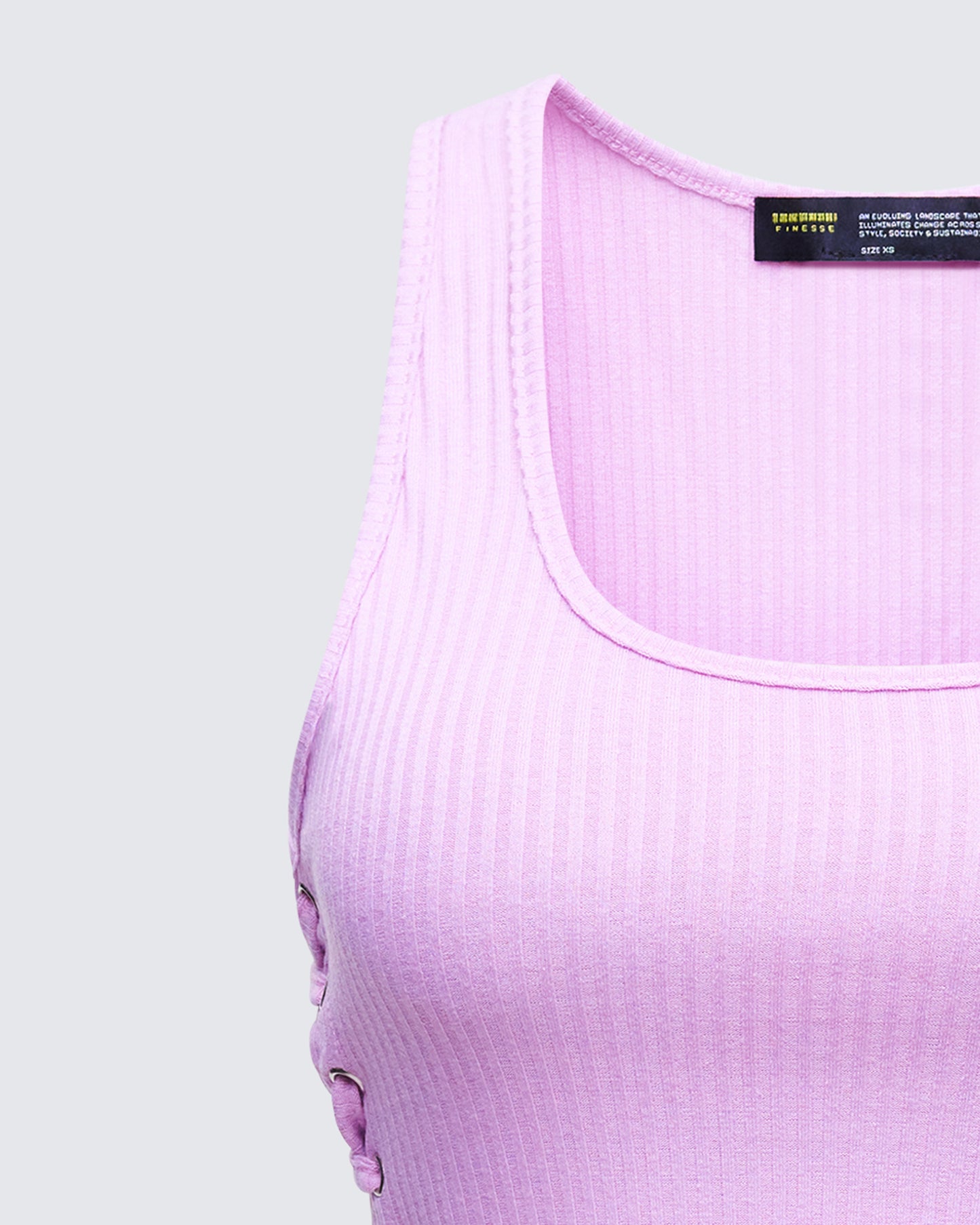 Women's pink tank top alternate angle – FINESSE