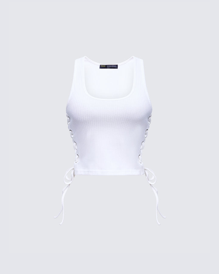 Women's white tank top – FINESSE