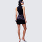 Women's black mini dress alternate angle – FINESSE
