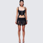 Women's black mini dress front view – FINESSE