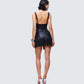 Women's black mini dress alternate angle – FINESSE