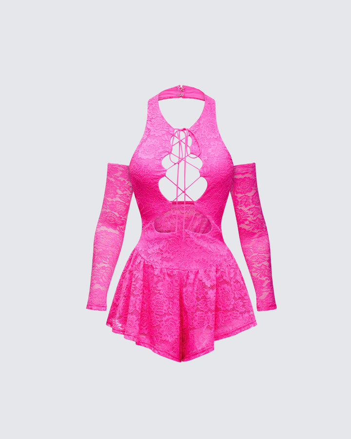 Women's pink romper – FINESSE