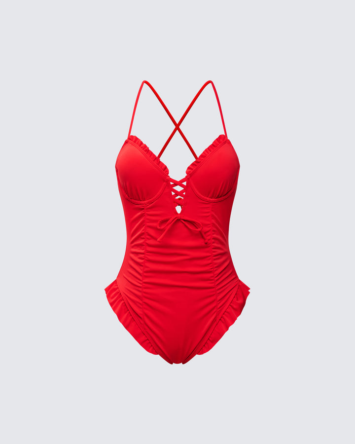 Women's red swimsuits – FINESSE