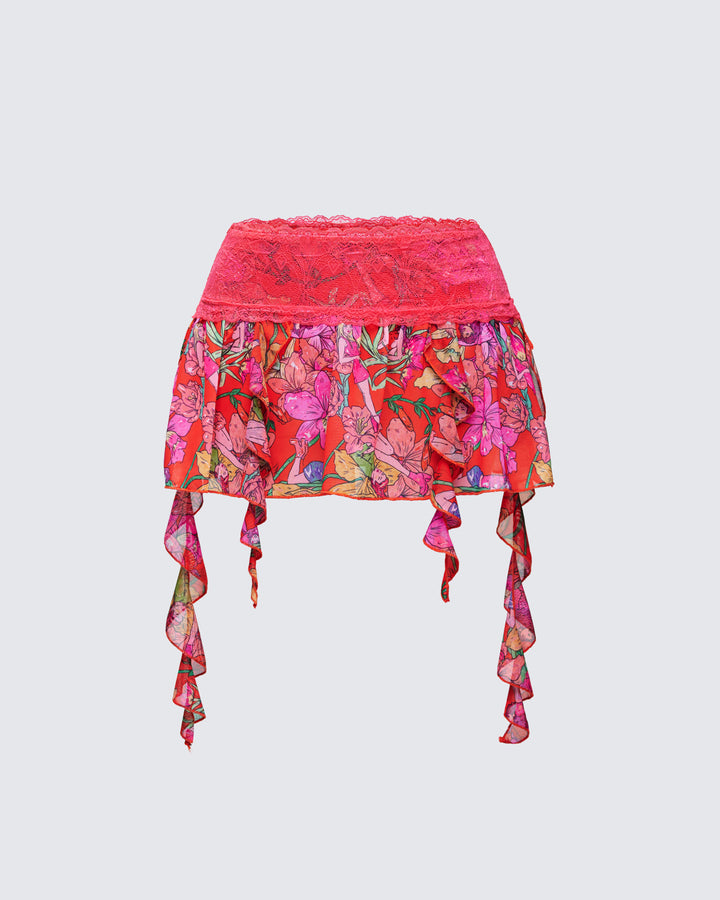 Women's orange mini skirt – FINESSE