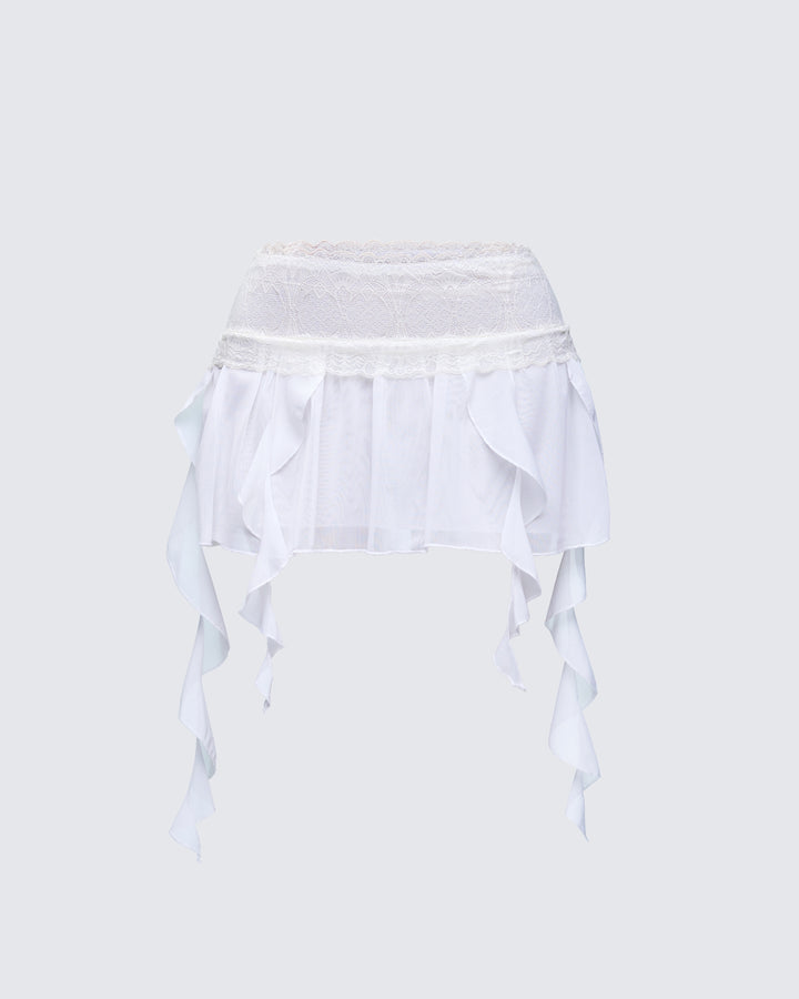 Women's white mini skirt – FINESSE