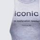 Women's grey tank top alternate angle – FINESSE